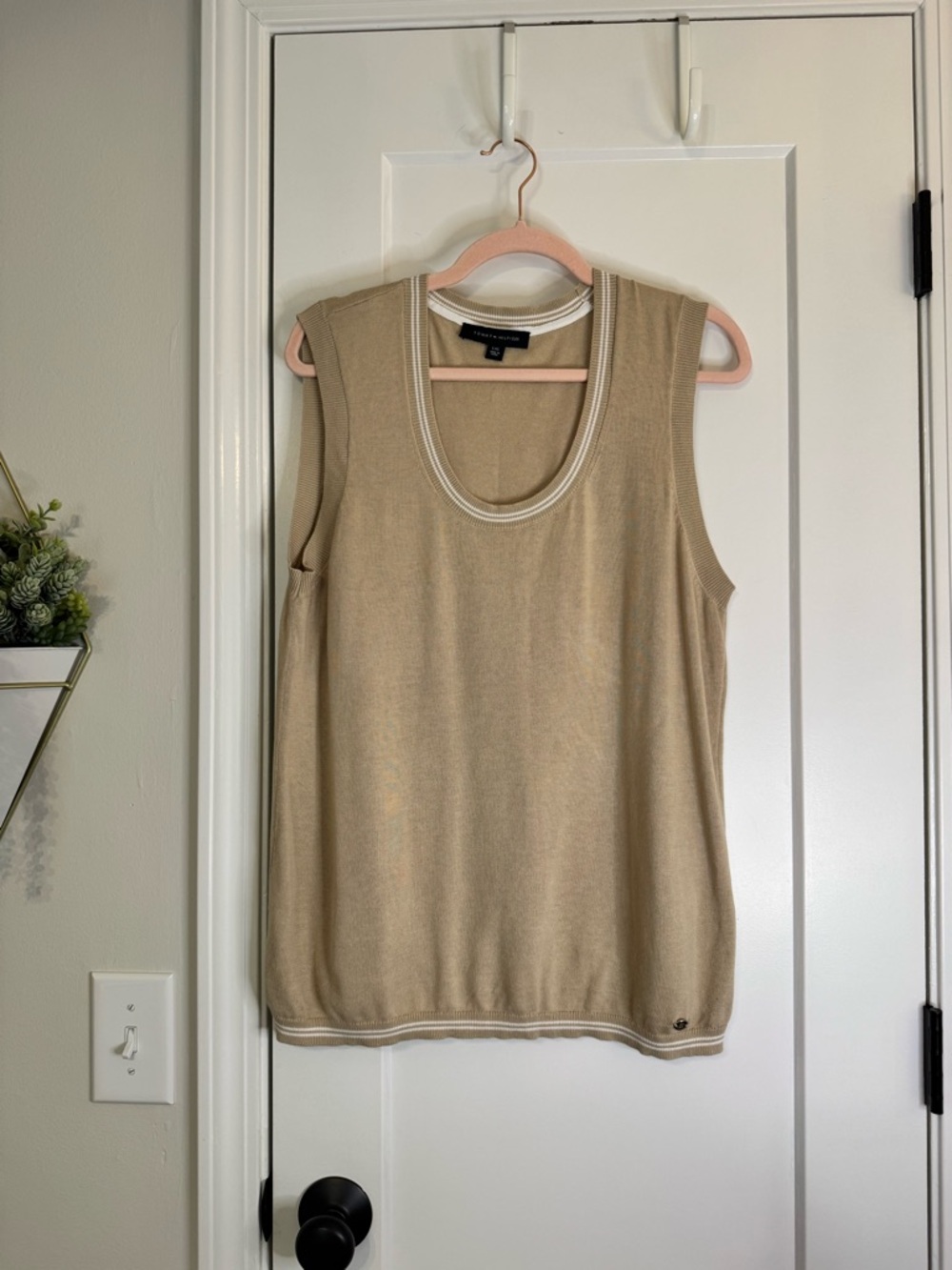 Tommy Hilfiger Tan Sweater Vest
